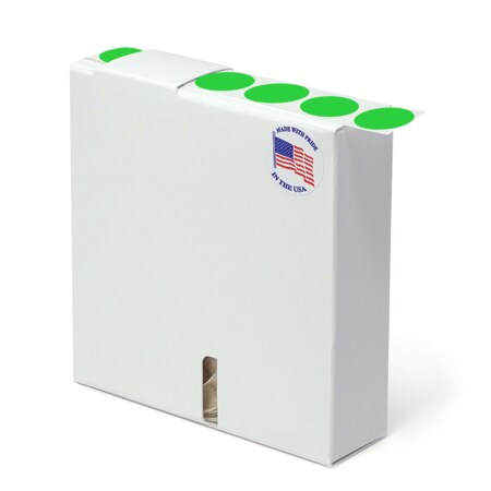 Nevs 3/4" Color Coding Dots Green Flr - Roll Form DOT-34RL Green Flr